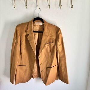 Pendleton 100% Virgin Wool Camel Blazer Jacket Women’s Vintage USA Made size M